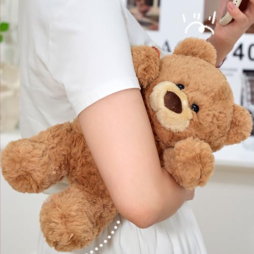 10-Inch Brown Plush Teddy Bear – Soft Stuffed Animal for Kids and Adults, Gift for Birthday Christmas Valentine's Day