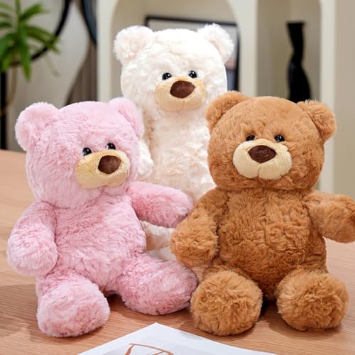 10-Inch Brown Plush Teddy Bear – Soft Stuffed Animal for Kids and Adults, Gift for Birthday Christmas Valentine's Day