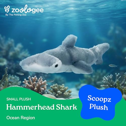 10-Inch Hammerhead Shark Stuffed Animal Plush Toy – Soft, Floppy, and Eco-Friendly from The Petting Zoo