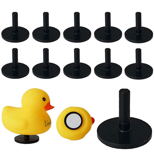 10-Pack Duck Holders for Jeep Dash – Rubber Duck Mounts with Locking Rings and Adhesive Stickers