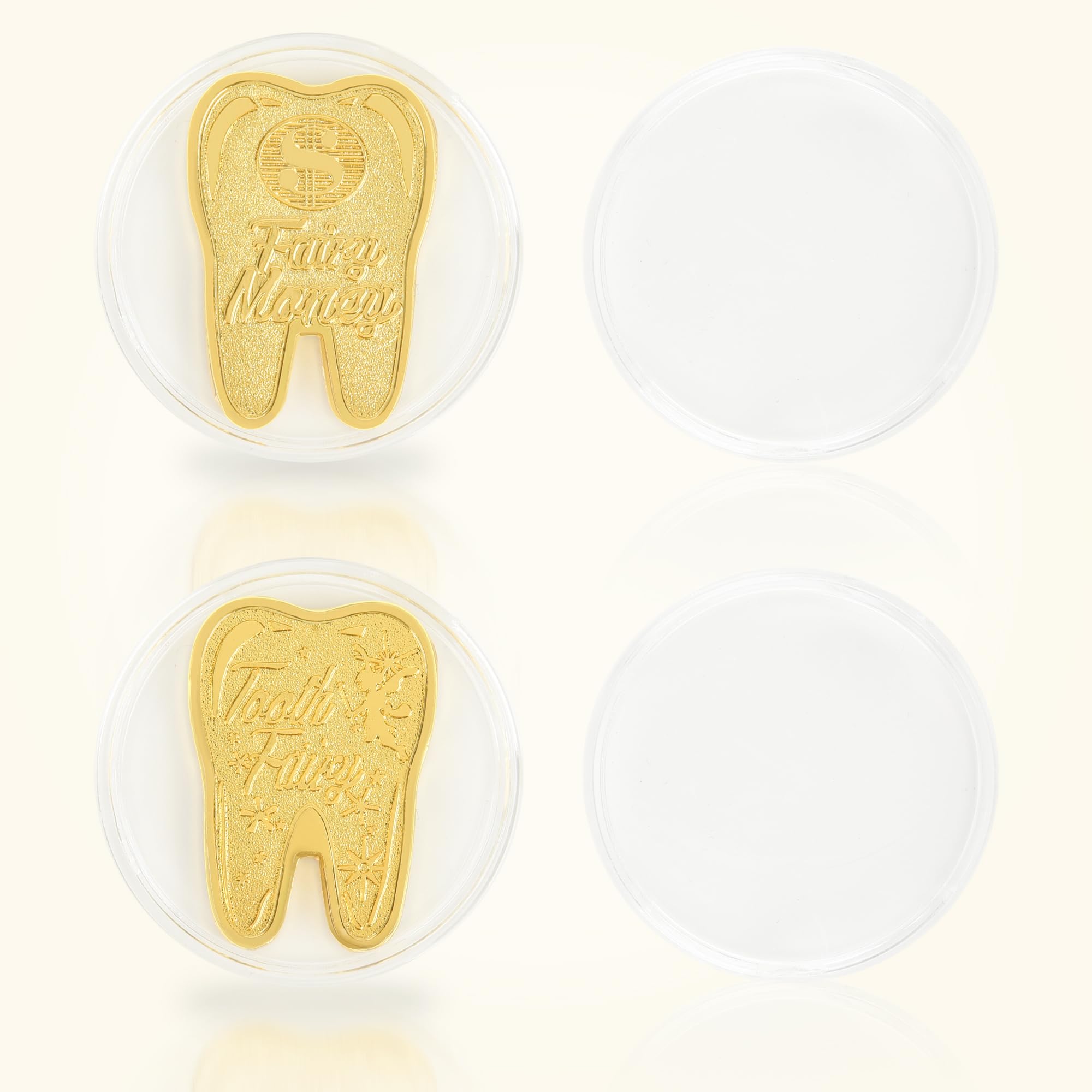 10-Pack Gold Tooth Fairy Coins by LALADUCK – Keepsake Reward for Lost Teeth