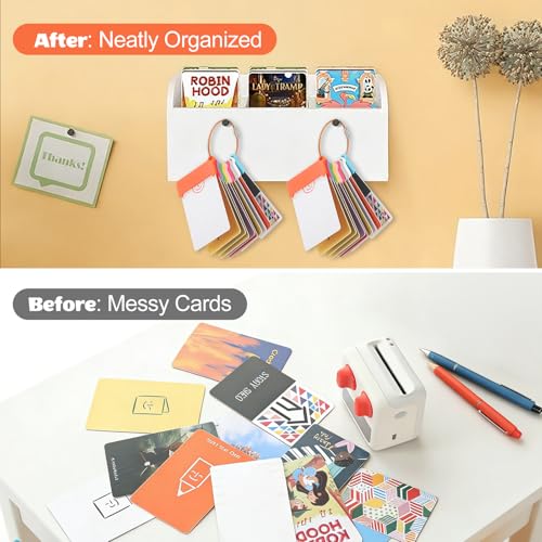 10 Pack Reusable Plastic Yoto Card Holders with Stainless Steel Ring - Portable Storage Sleeves for Yoto Mini & Player