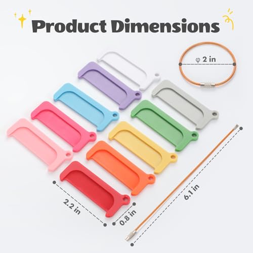 10 Pack Reusable Plastic Yoto Card Holders with Stainless Steel Ring - Portable Storage Sleeves for Yoto Mini & Player