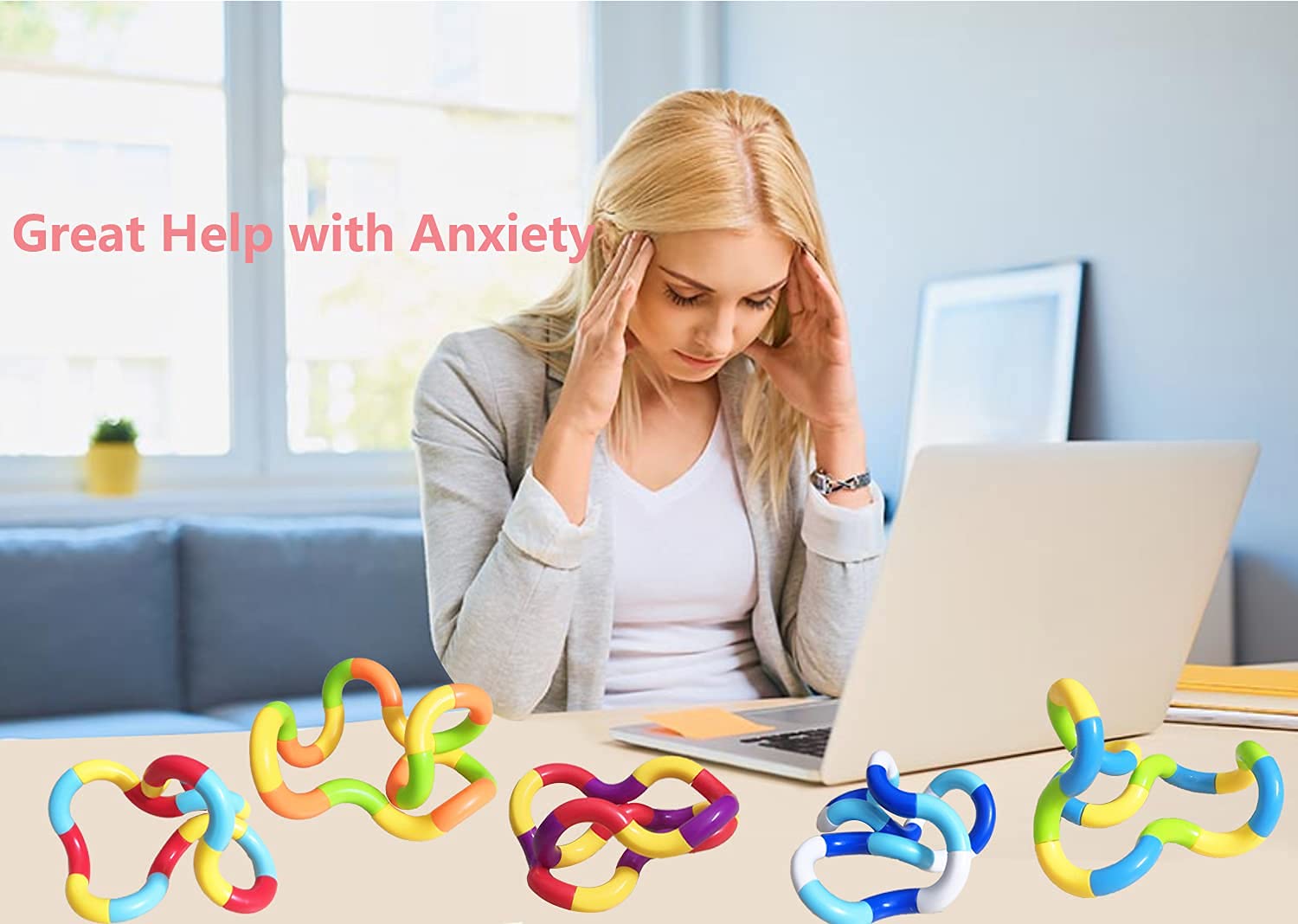 10-Pack Twistable Fidget Toys – Sensory Stress Relief for Kids, Teens, and Adults