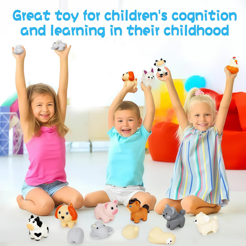 10-Piece Toddler Animal Matching Toys - Montessori Learning Games for Ages 1-3