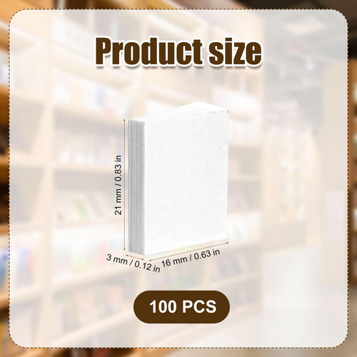 100 Blank Miniature Books 1:12 Scale for Dollhouse Decor – White Tiny Notebooks by Tinoaly