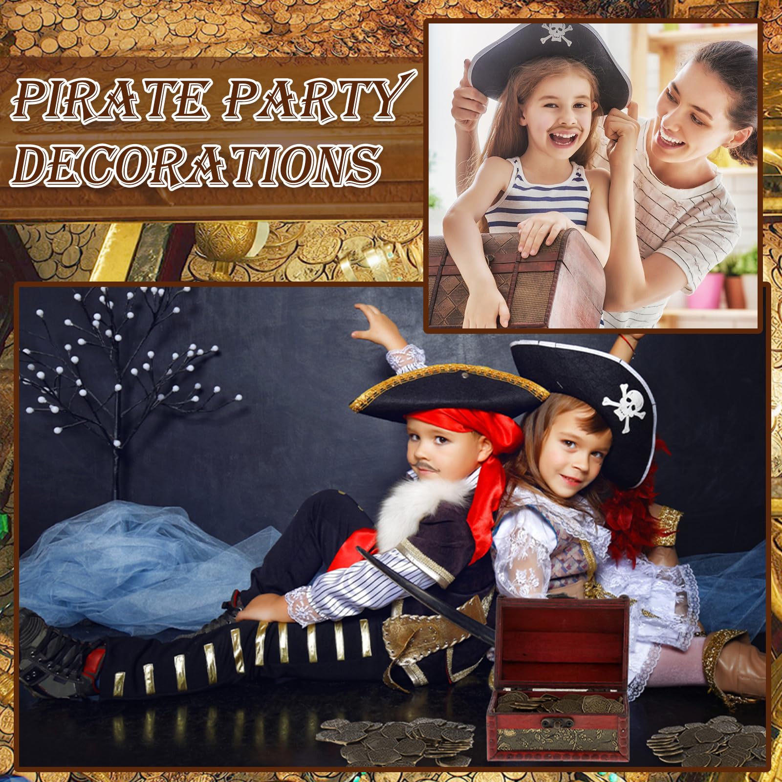 100 Metal Pirate Coins – Bronze Spanish Doubloon Tokens for Treasure Hunts & Party Games