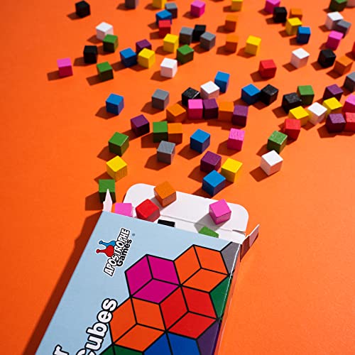 100 Multi-Color Wooden Cubes (8mm) – Board Game Replacement Pieces & Classroom Sorting Tokens by Apostrophe Games