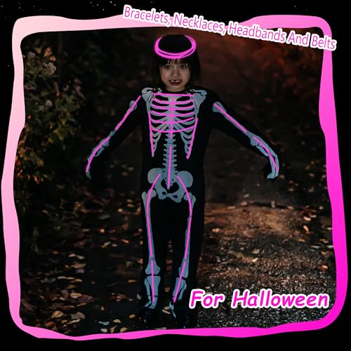 100 Pack 8-Inch Pink Glow Sticks Bulk Party Favors with Connectors – Long-Lasting Neon Glow Necklaces & Bracelets for Holiday Events