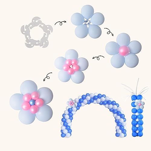 100 Pack Balloon Arch Clips – Reusable Plastic Balloon Connectors for Party Decor