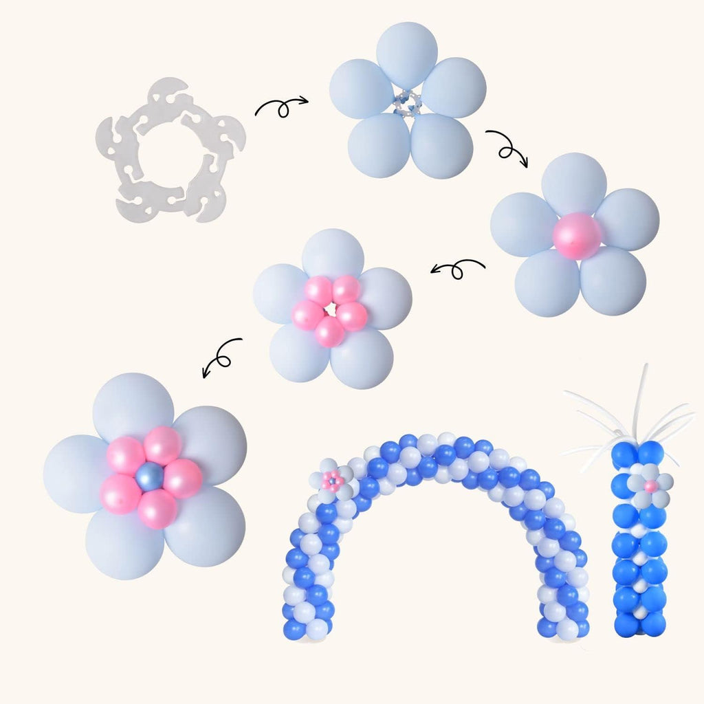 100 Pack Balloon Arch Clips – Reusable Plastic Balloon Connectors for Party Decor