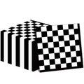 100 Pack Black and White Checkered Race Car Party Napkins – Disposable 2-Ply Paper Napkins for Themed Celebrations
