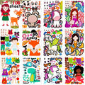 100-Pack DIY Animal Face Stickers – 25 Designs with 1000+ Accessories for Kids Crafts, Party Favors, and School Rewards