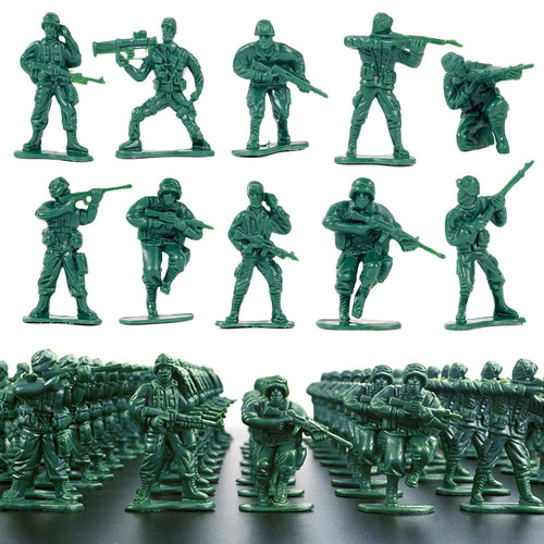 100-Pack Green Plastic Army Men – 2-Inch WWII Toy Soldiers with 10 Unique Sculpts