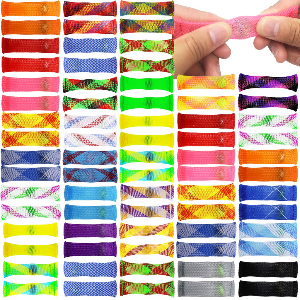 100 Pack Marble Mesh Fidget Toys - Portable Stress Relief for ADHD, Autism, Anxiety