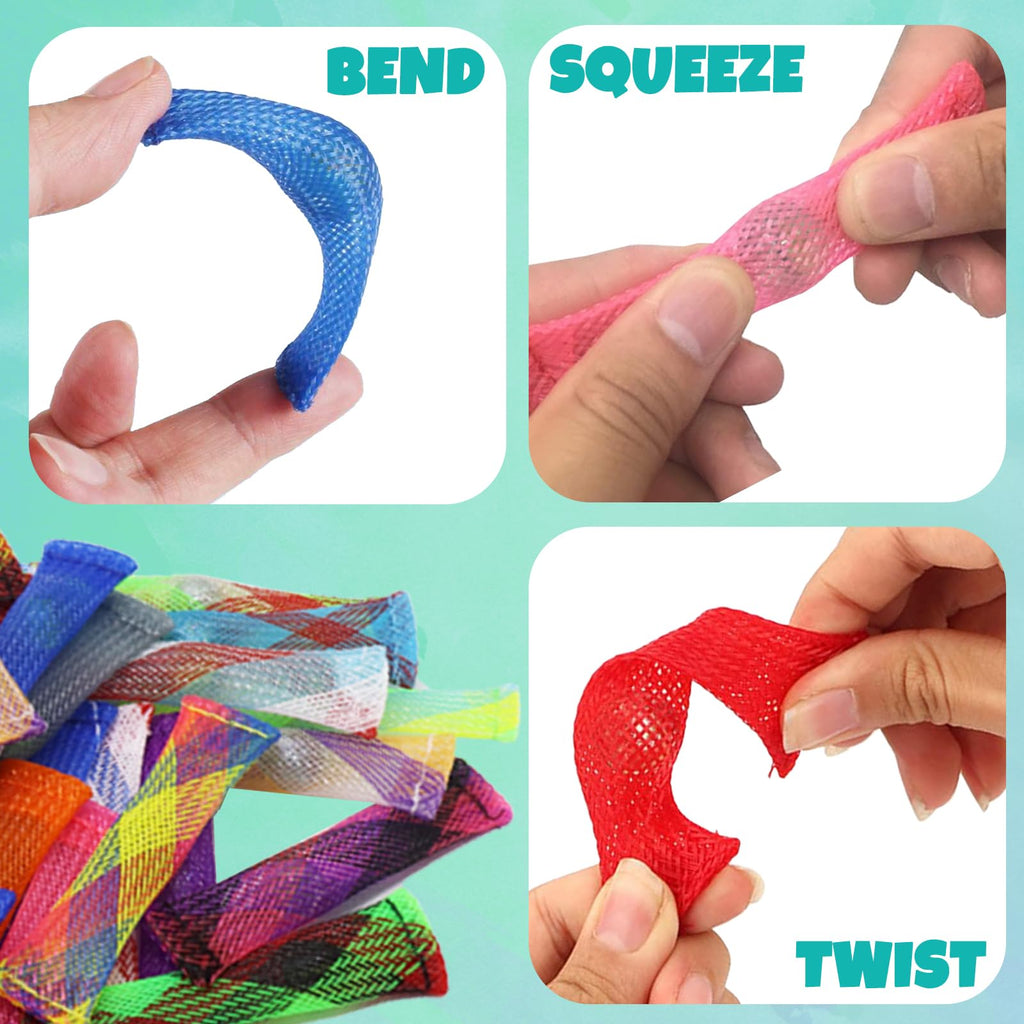 100 Pack Marble Mesh Fidget Toys - Portable Stress Relief for ADHD, Autism, Anxiety