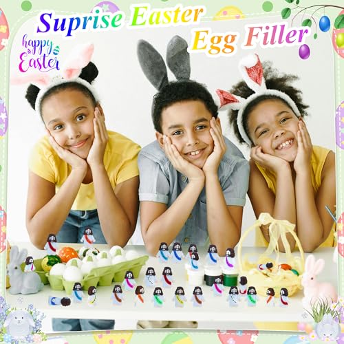 100 Pack Mini Rubber Jesus Figures for Easter Egg Stuffers, Hide and Seek, Sunday School Party Favors - Pocket Sized Toys with 'Jesus Loves You' Message