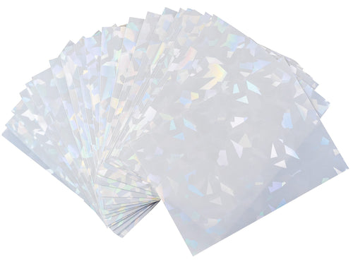 100 Pack White Holographic Card Sleeves - Perfect Fit for Pokemon MTG Yu-Gi-Oh & More