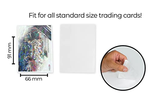 100 Pack White Holographic Card Sleeves - Perfect Fit for Pokemon MTG Yu-Gi-Oh & More