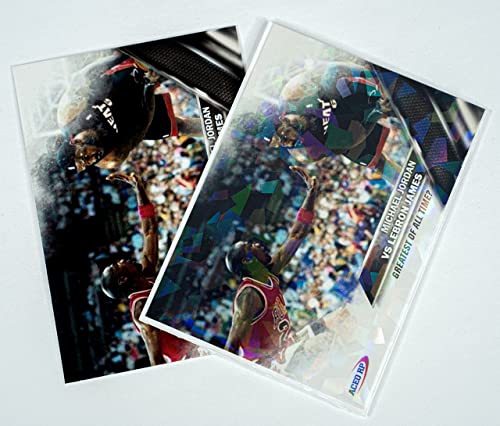 100 Pack White Holographic Card Sleeves - Perfect Fit for Pokemon MTG Yu-Gi-Oh & More
