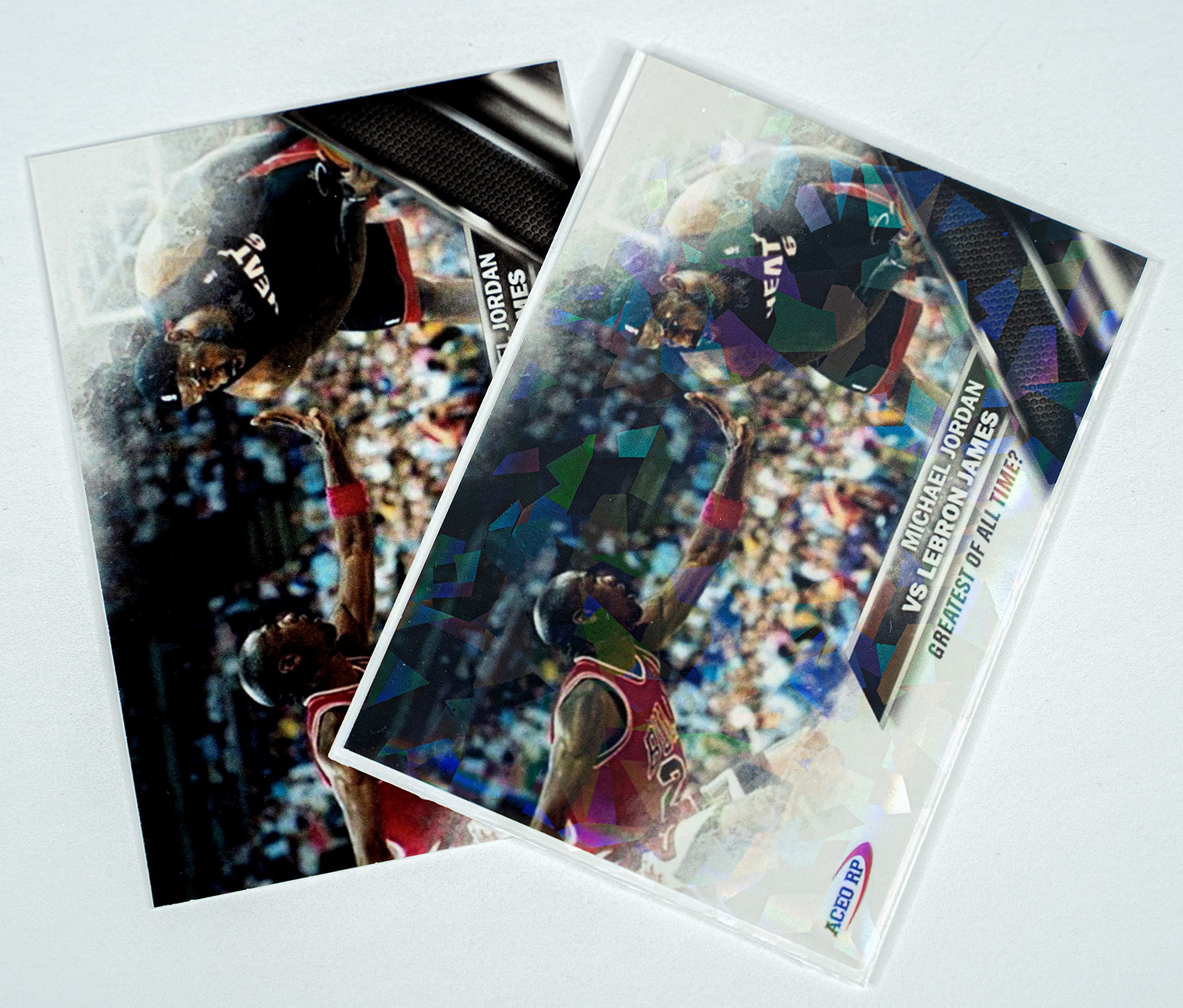 100 Pack White Holographic Card Sleeves - Perfect Fit for Pokemon MTG Yu-Gi-Oh & More