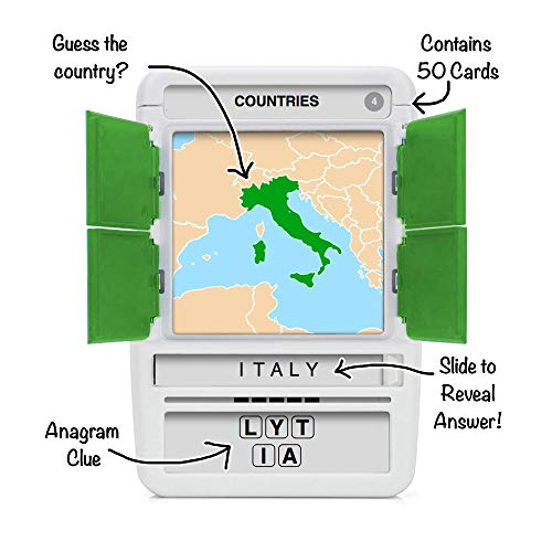 100 PICS Countries of the World Travel Game – Learn 100 Countries with Flash Cards & Slide Reveal Case