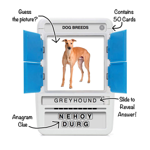 100 PICS Dogs Travel Game – Learn 100 Dog Breeds with Slide Reveal Cards