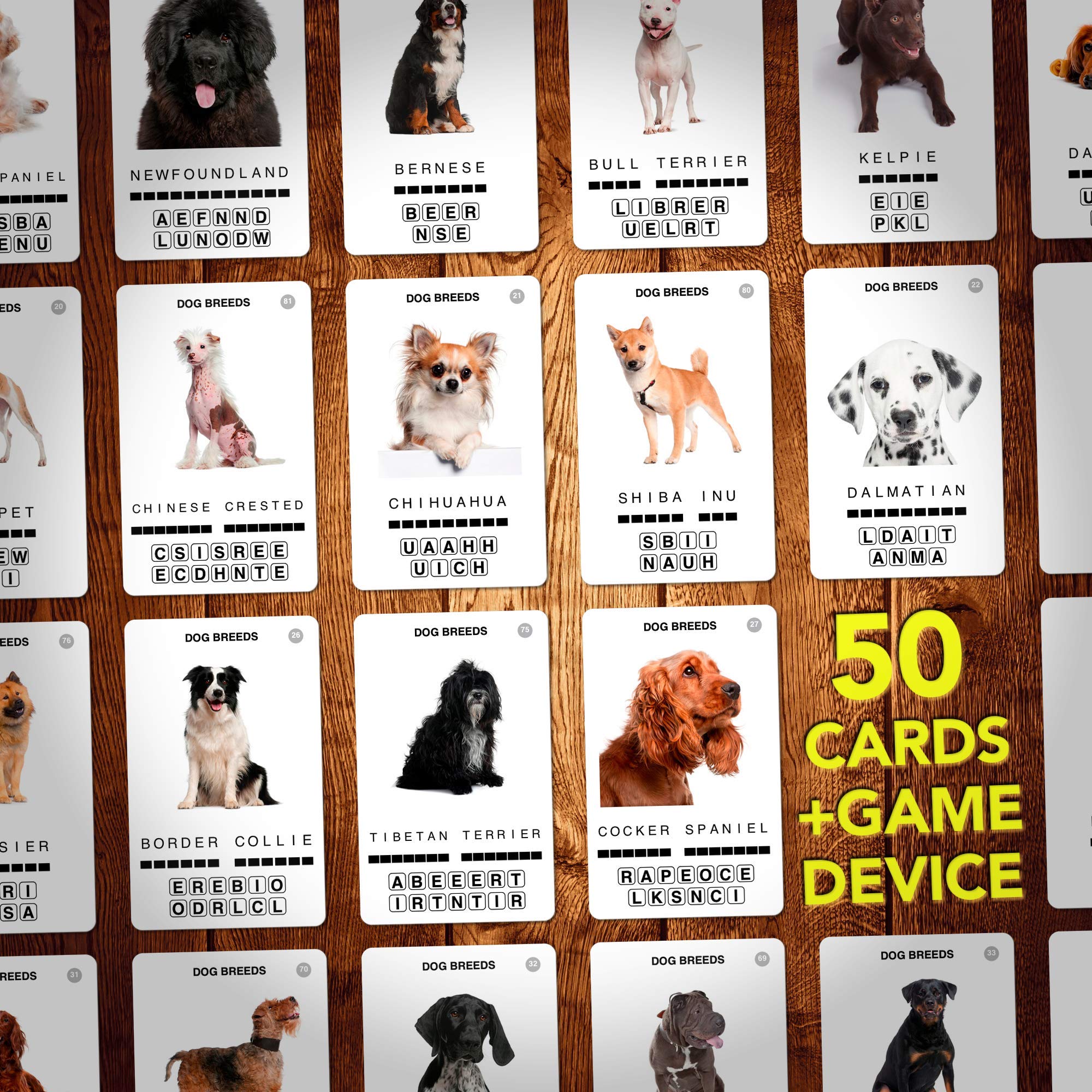 100 PICS Dogs Travel Game – Learn 100 Dog Breeds with Slide Reveal Cards