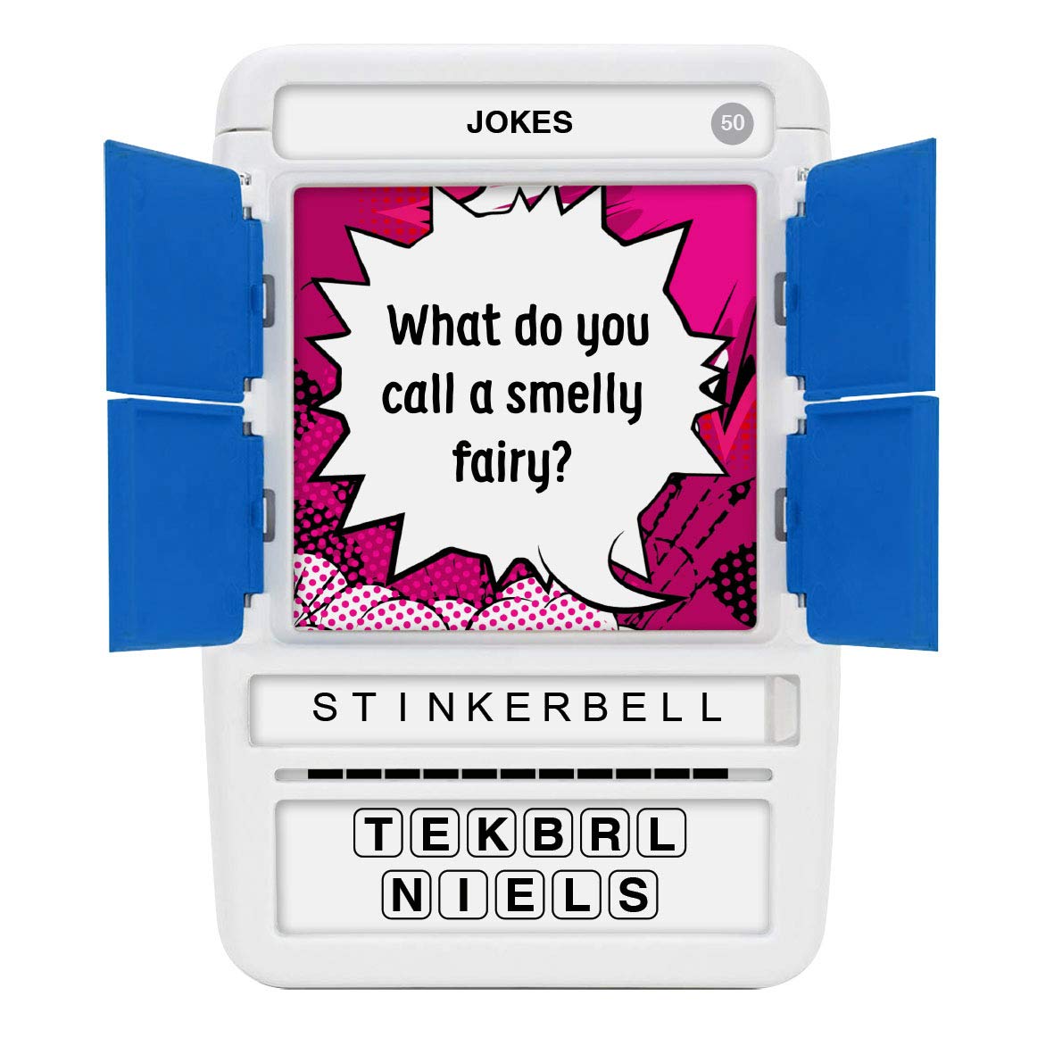 100 PICS Jokes Travel Game – Pocket-Sized Card Game with 100 Family Jokes for Kids & Adults