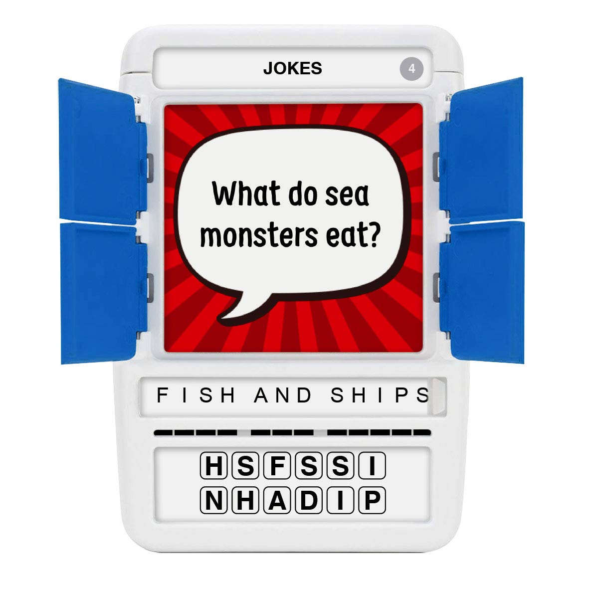 100 PICS Jokes Travel Game – Pocket-Sized Card Game with 100 Family Jokes for Kids & Adults