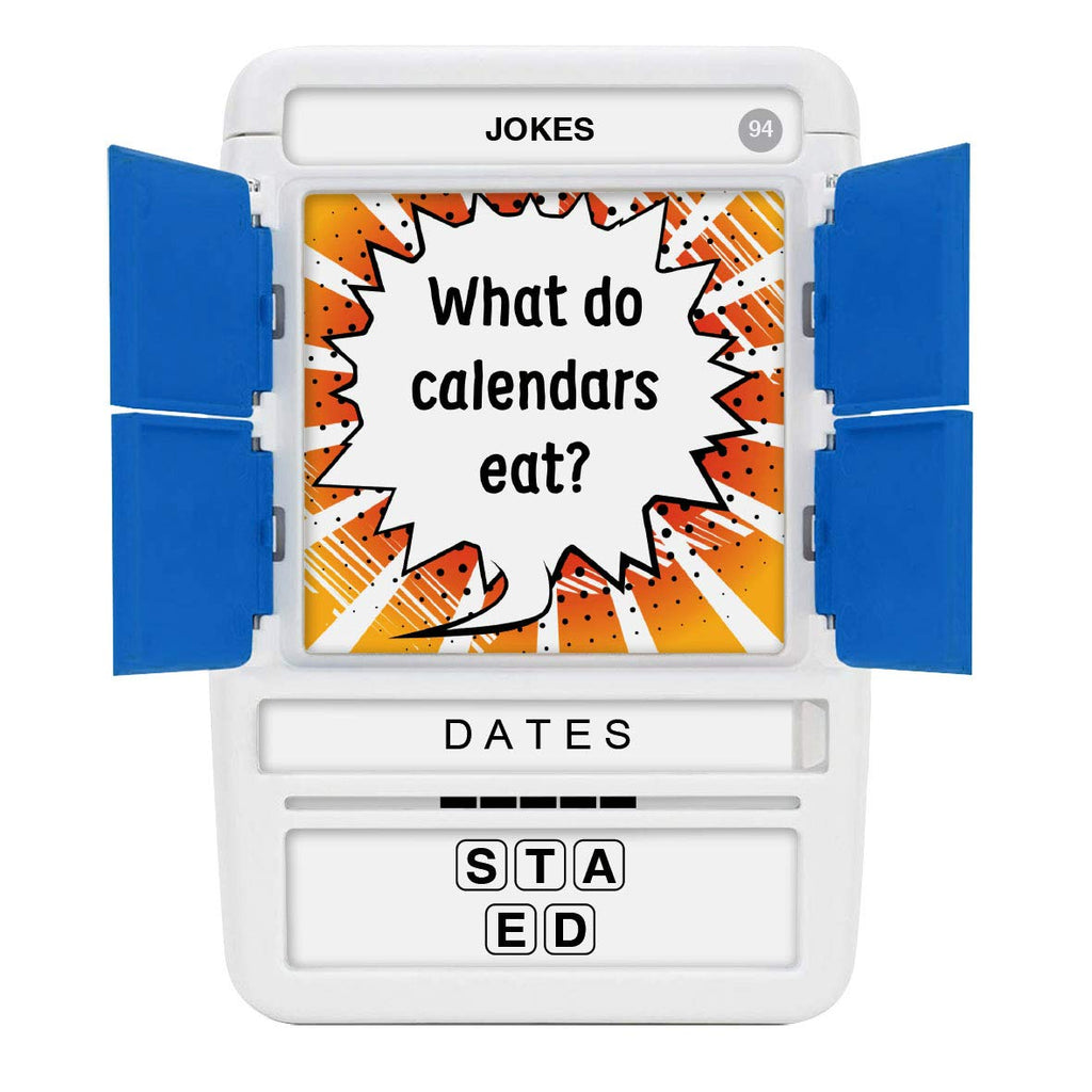100 PICS Jokes Travel Game – Pocket-Sized Card Game with 100 Family Jokes for Kids & Adults