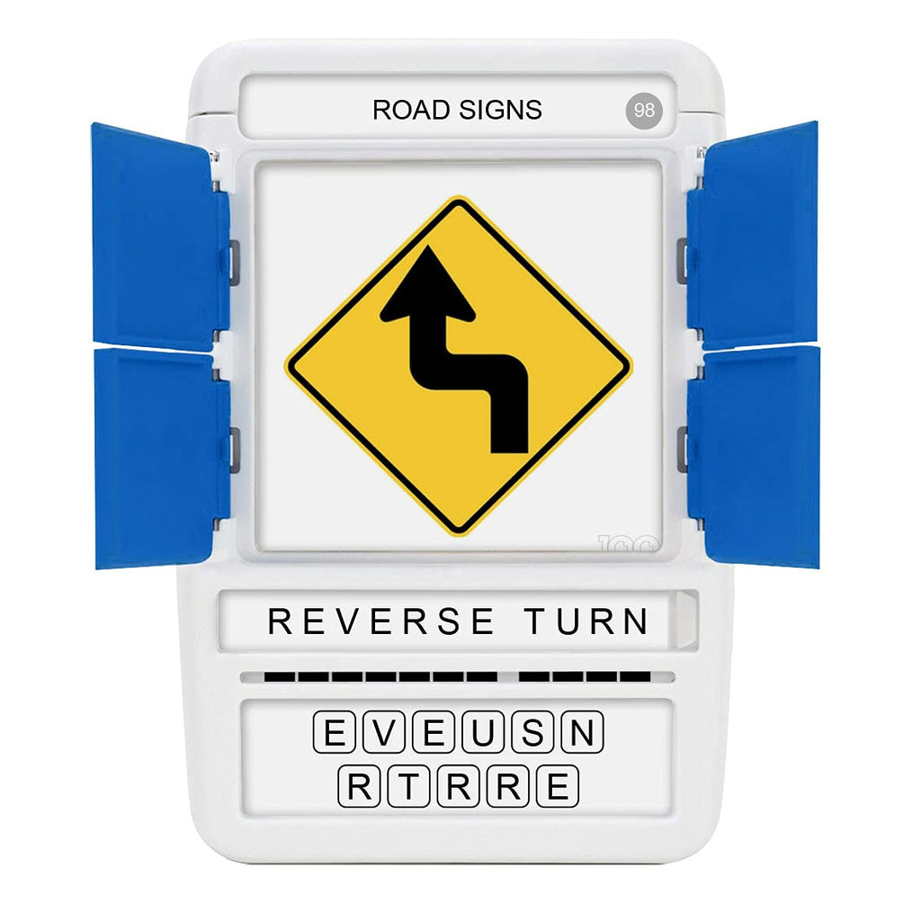 100 PICS US Road Signs Travel Game – Learn 100 Road Signs with Slide-Reveal Cards, Ages 6+