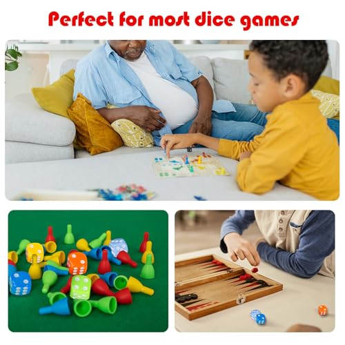 100-Piece 16mm Acrylic Dice Set – 10 Colors in Velvet Bag for DND, RPG, Yahtzee, Board Games