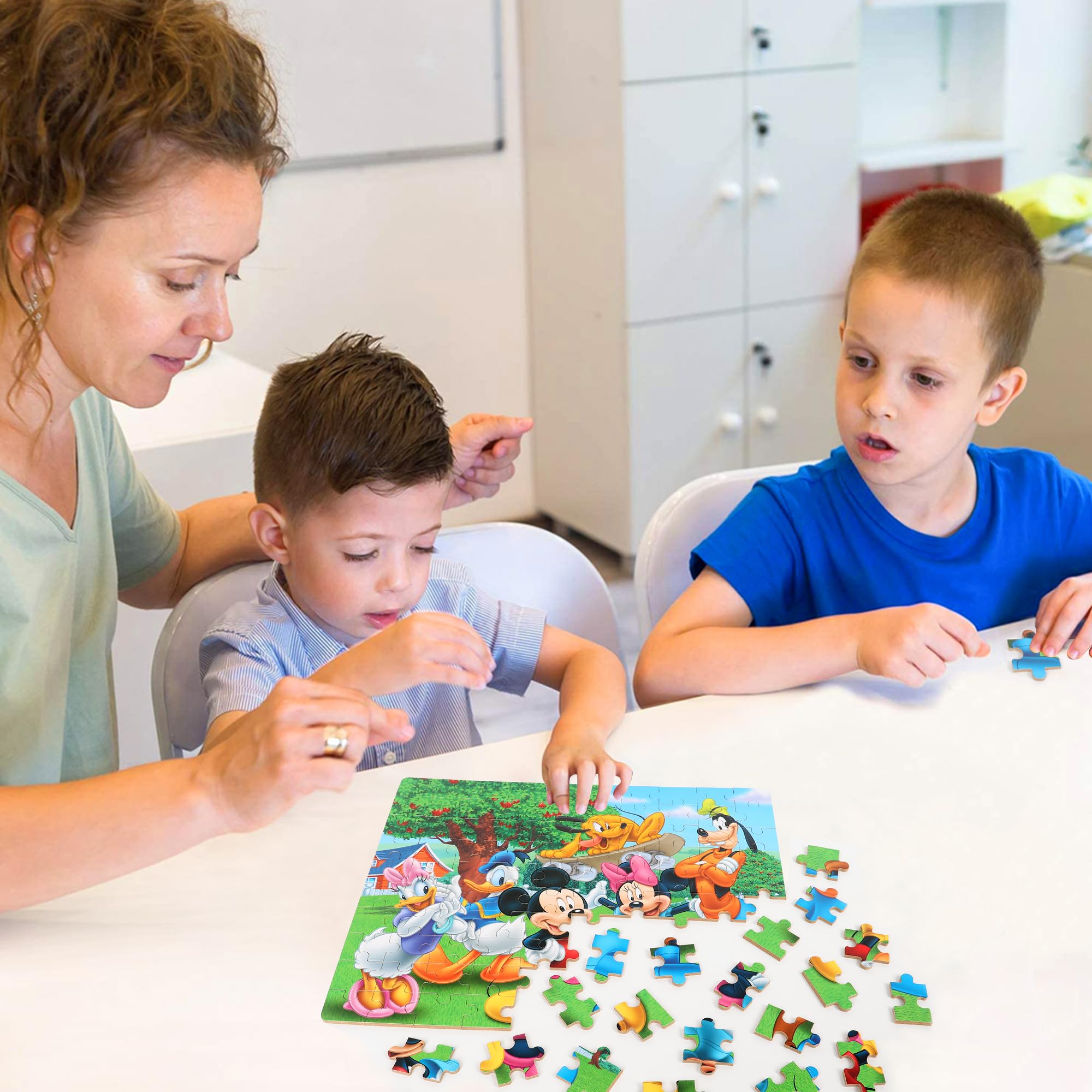 100 Piece Jigsaw Puzzle for Kids Ages 4-8 – Educational Puzzle in Metal Box by bexido