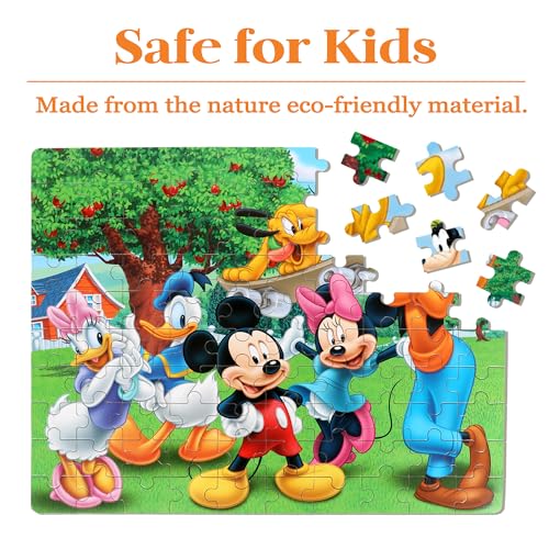 100 Piece Jigsaw Puzzle for Kids Ages 4-8 – Educational Puzzle in Metal Box by bexido