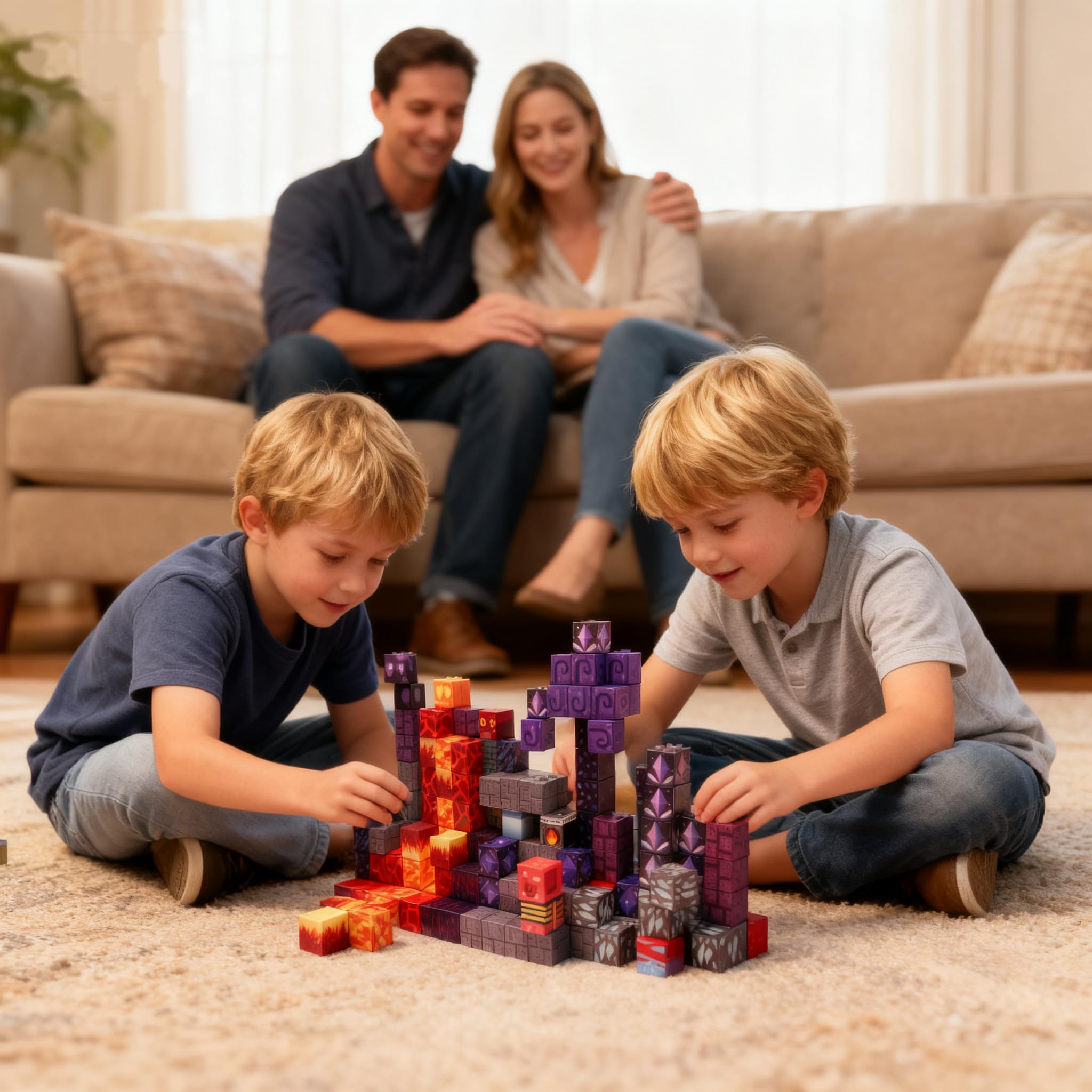 100-Piece Magnetic Building Blocks Set – STEM Learning Toys for Kids Age 3+