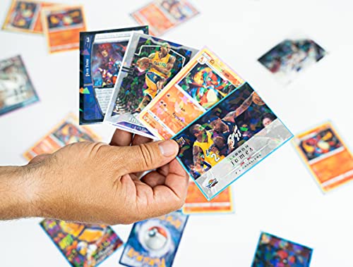 100 Pink Holographic Perfect Fit Card Sleeves – Standard Size for Pokemon, MTG, Yugioh & More
