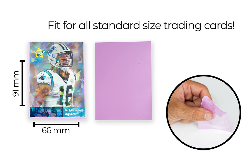 100 Pink Holographic Perfect Fit Card Sleeves – Standard Size for Pokemon, MTG, Yugioh & More