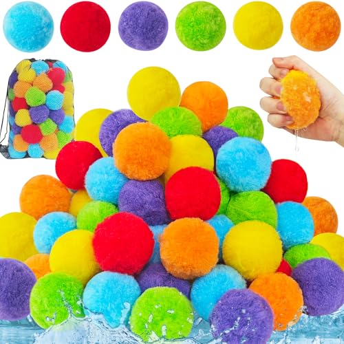 100 Reusable Water Balloons – Colorful Splash Balls for Outdoor Games, Pool, and Beach