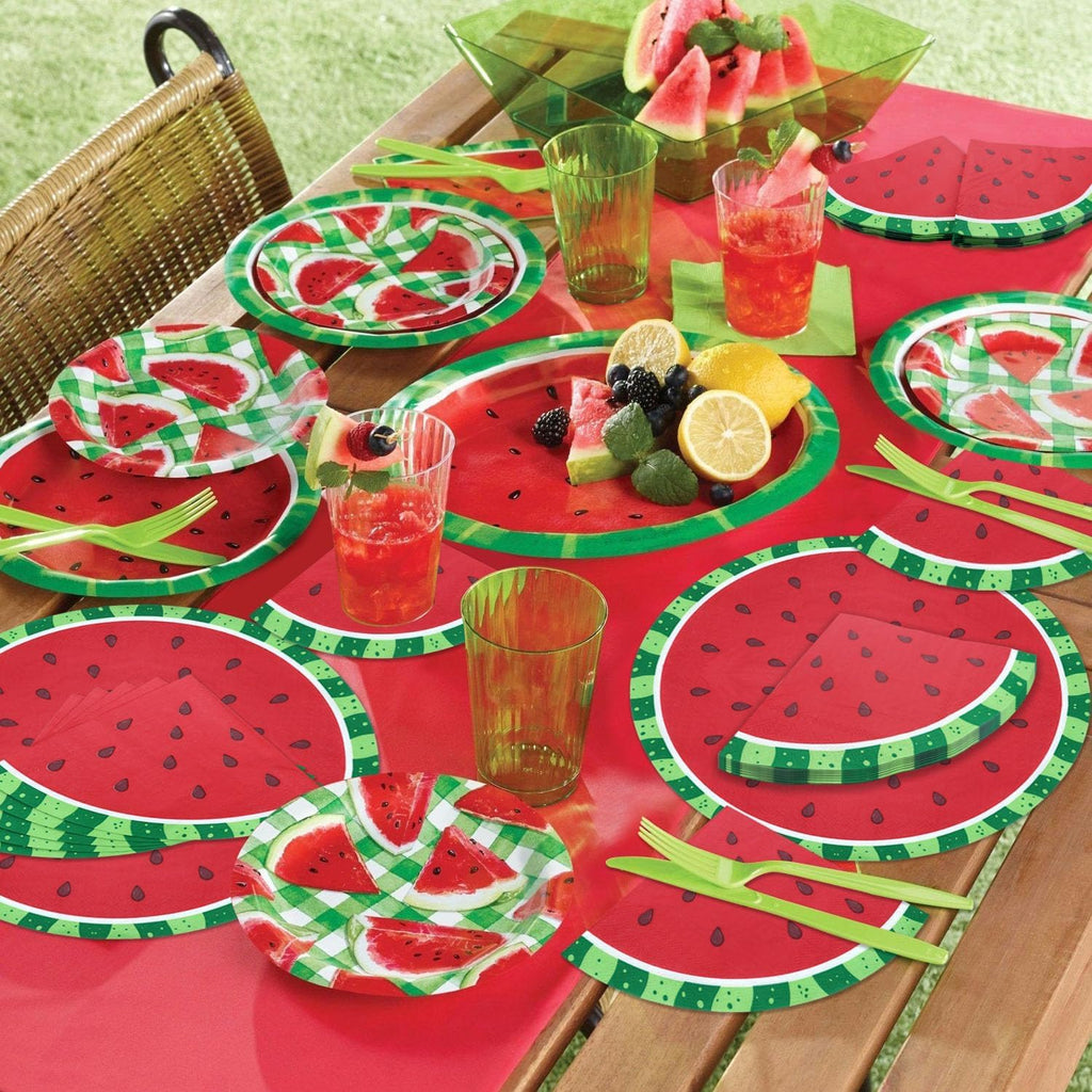 100 Watermelon Napkins - Disposable 13x13 Inch Paper Napkins for Summer Parties, Picnics, and Baby Showers