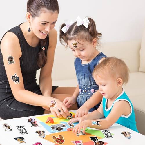 1000 Funny Dog Stickers on Rolls – 16 Cute Designs, Waterproof & Self-Adhesive