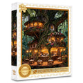 1000-Piece Magical Forest Treehouse Cafe Jigsaw Puzzle for Adults – Whimsical Wall Decor, 19.7 x 27.56 Inches