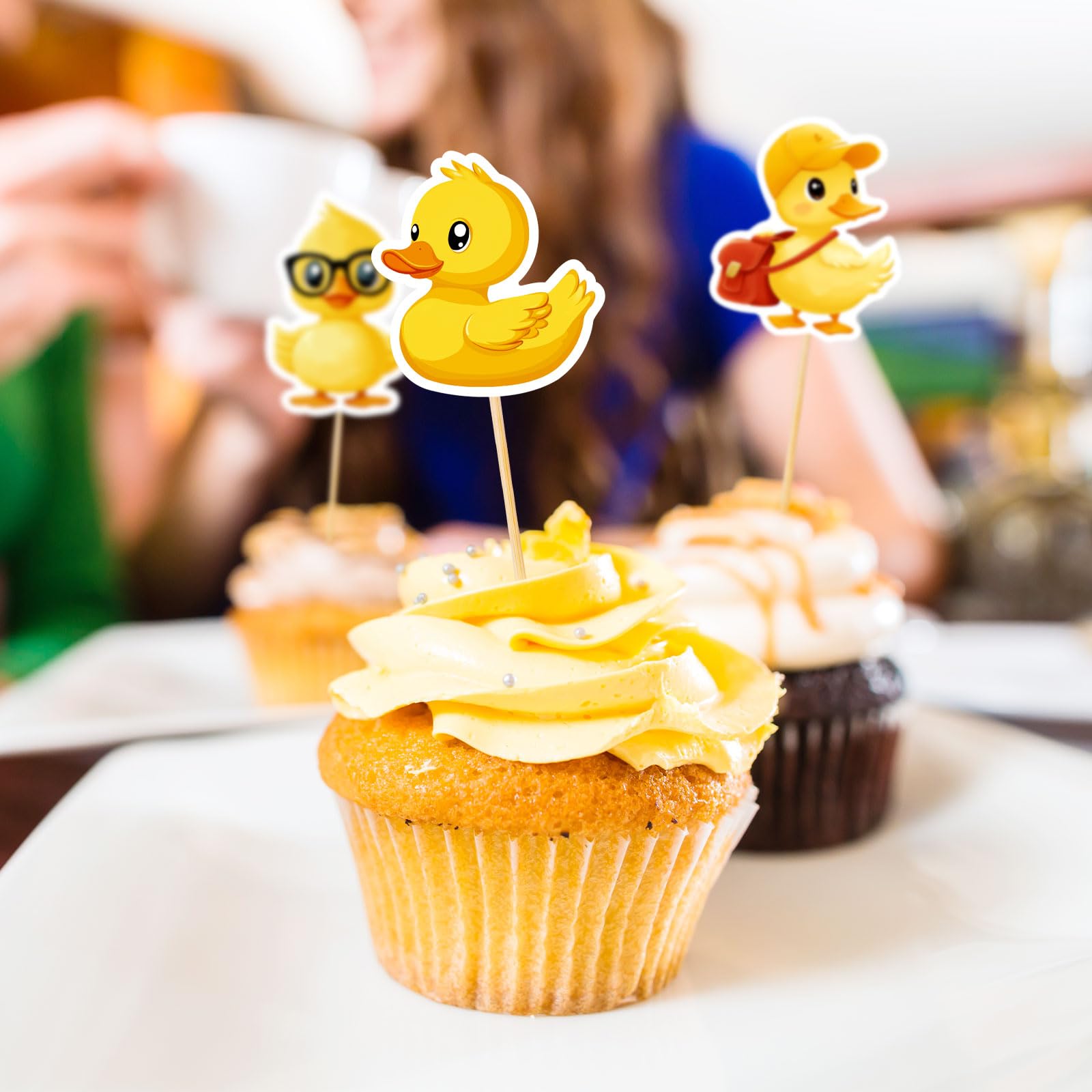 1000 Yellow Duck Stickers - 2 Rolls of 1.5in Cute Self-Adhesive Vinyl Decals for Laptop, Skateboard, Luggage