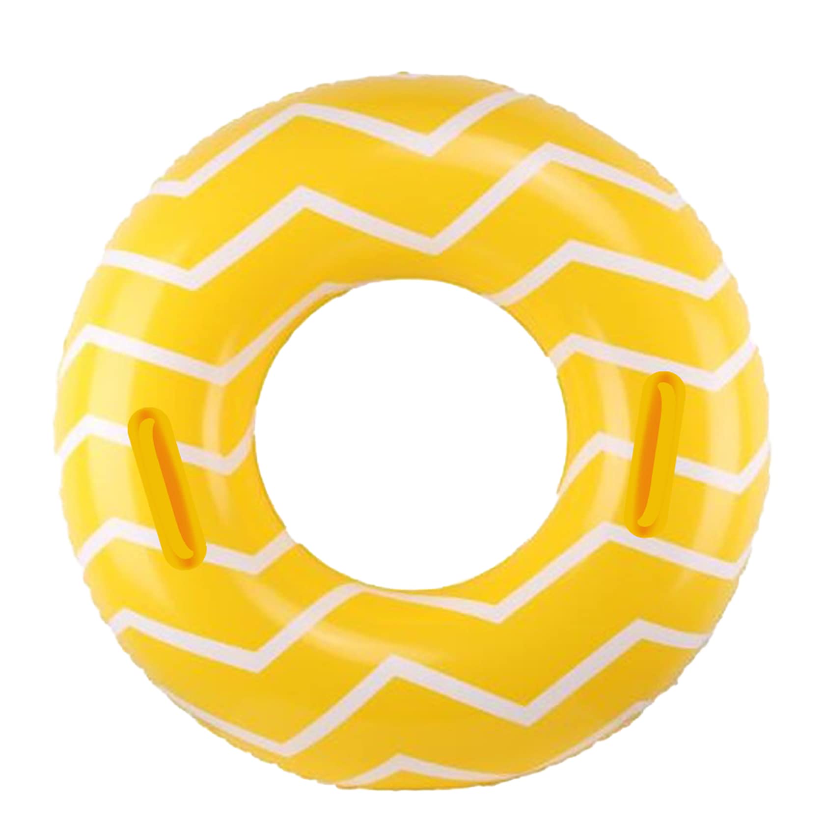 10Leccion 40-Inch Yellow Inflatable Pool Tube with Handles for Adults and Teens
