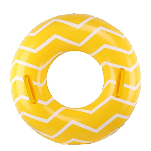 10Leccion 40-Inch Yellow Inflatable Pool Tube with Handles for Adults and Teens