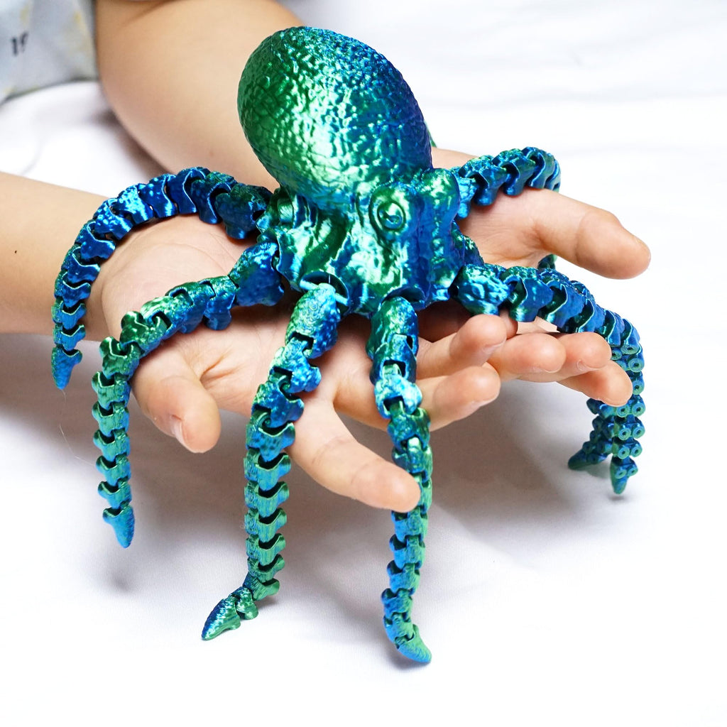11 Inch 3D Printed Octopus Fidget Toy with Large Tentacles - PLA Plastic Decorative Figurine