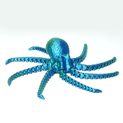 11 Inch 3D Printed Octopus Fidget Toy with Large Tentacles - PLA Plastic Decorative Figurine