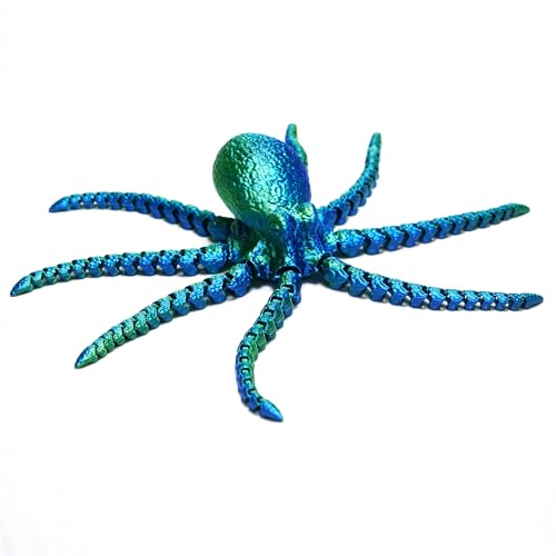 11 Inch 3D Printed Octopus Fidget Toy with Large Tentacles - PLA Plastic Decorative Figurine