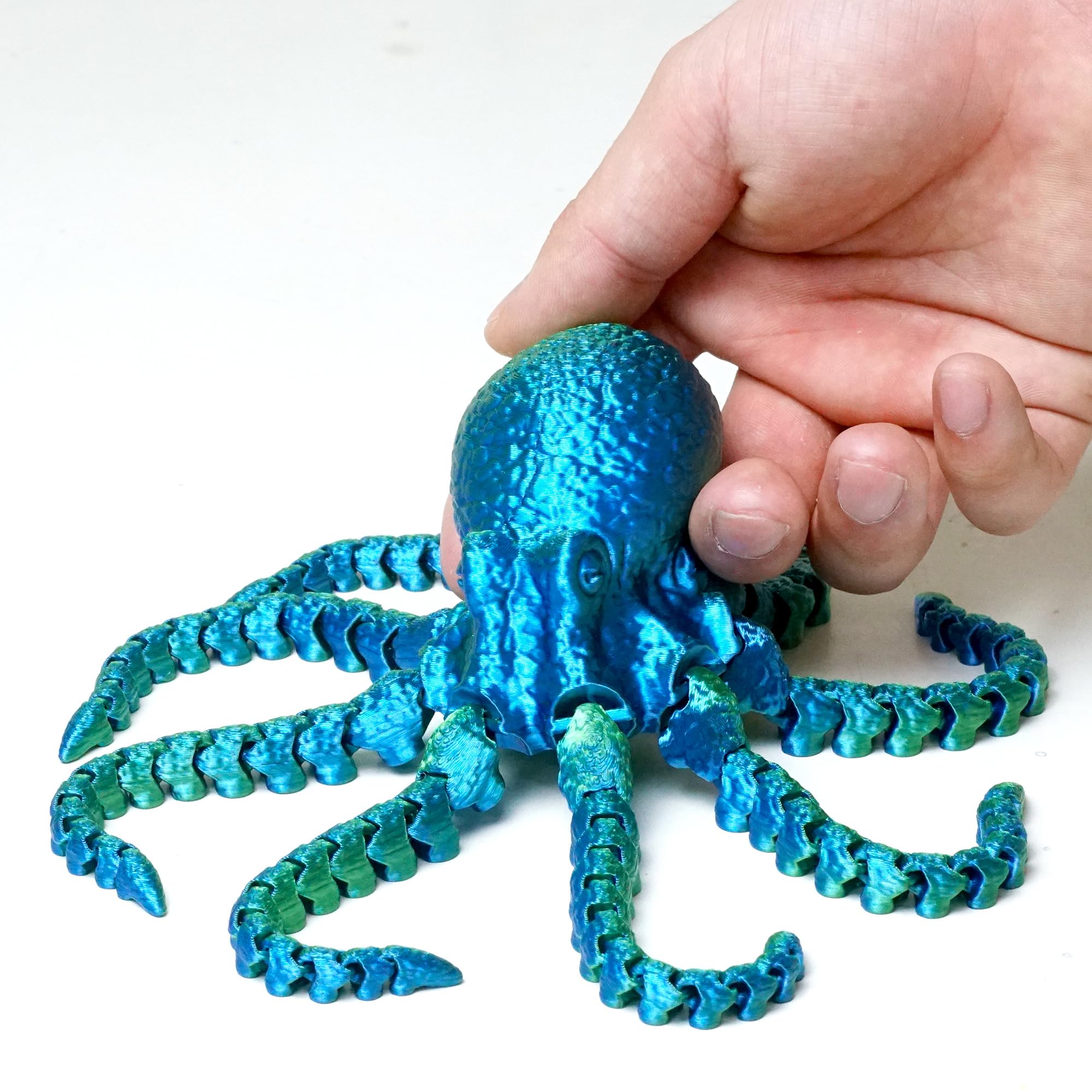 11 Inch 3D Printed Octopus Fidget Toy with Large Tentacles - PLA Plastic Decorative Figurine