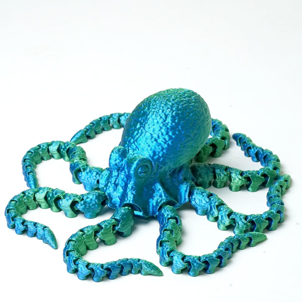 11 Inch 3D Printed Octopus Fidget Toy with Large Tentacles - PLA Plastic Decorative Figurine